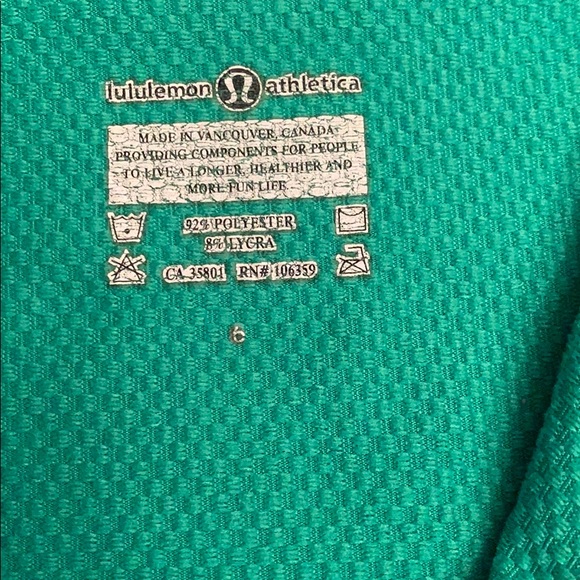 Lululemon Kelly Green quarter zip sz 6 - Picture 2 of 5